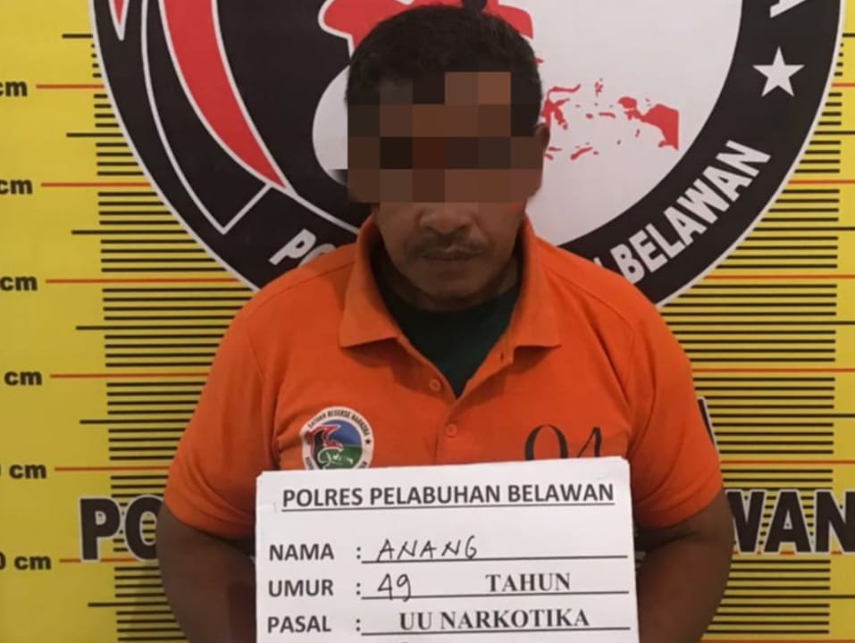 Sat Narkoba Polres Pelabuhan Belawan Ciduk Pengedar Narkoba di Kelurahan Terjun